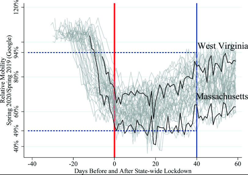 What drives the effectiveness of social distancing in combating COVID-19 across U.S. states?